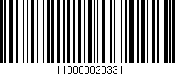 Código de barras (EAN, GTIN, SKU, ISBN): '1110000020331'