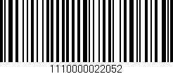 Código de barras (EAN, GTIN, SKU, ISBN): '1110000022052'