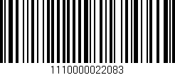 Código de barras (EAN, GTIN, SKU, ISBN): '1110000022083'