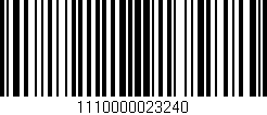 Código de barras (EAN, GTIN, SKU, ISBN): '1110000023240'