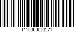 Código de barras (EAN, GTIN, SKU, ISBN): '1110000023271'