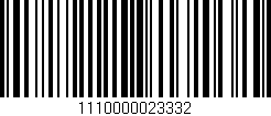 Código de barras (EAN, GTIN, SKU, ISBN): '1110000023332'