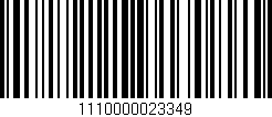 Código de barras (EAN, GTIN, SKU, ISBN): '1110000023349'
