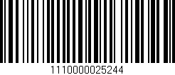 Código de barras (EAN, GTIN, SKU, ISBN): '1110000025244'