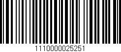 Código de barras (EAN, GTIN, SKU, ISBN): '1110000025251'
