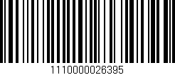 Código de barras (EAN, GTIN, SKU, ISBN): '1110000026395'