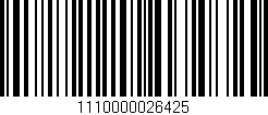 Código de barras (EAN, GTIN, SKU, ISBN): '1110000026425'