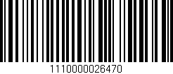 Código de barras (EAN, GTIN, SKU, ISBN): '1110000026470'
