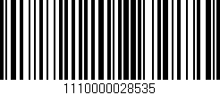 Código de barras (EAN, GTIN, SKU, ISBN): '1110000028535'