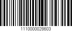 Código de barras (EAN, GTIN, SKU, ISBN): '1110000028603'