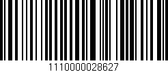 Código de barras (EAN, GTIN, SKU, ISBN): '1110000028627'