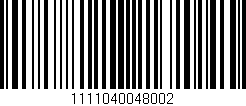 Código de barras (EAN, GTIN, SKU, ISBN): '1111040048002'