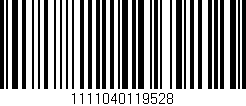 Código de barras (EAN, GTIN, SKU, ISBN): '1111040119528'