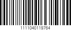 Código de barras (EAN, GTIN, SKU, ISBN): '1111040119764'