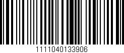 Código de barras (EAN, GTIN, SKU, ISBN): '1111040133906'