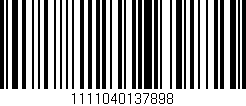 Código de barras (EAN, GTIN, SKU, ISBN): '1111040137898'