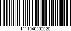 Código de barras (EAN, GTIN, SKU, ISBN): '1111040332828'