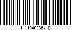 Código de barras (EAN, GTIN, SKU, ISBN): '1111040366410'