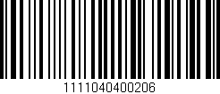 Código de barras (EAN, GTIN, SKU, ISBN): '1111040400206'
