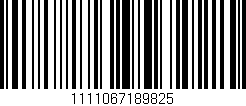 Código de barras (EAN, GTIN, SKU, ISBN): '1111067189825'