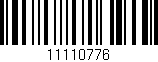 Código de barras (EAN, GTIN, SKU, ISBN): '11110776'