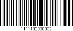 Código de barras (EAN, GTIN, SKU, ISBN): '1111102000832'