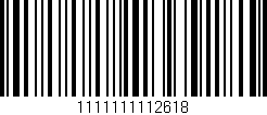 Código de barras (EAN, GTIN, SKU, ISBN): '1111111112618'