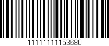 Código de barras (EAN, GTIN, SKU, ISBN): '11111111153680'