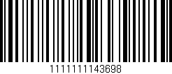 Código de barras (EAN, GTIN, SKU, ISBN): '1111111143698'