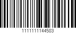 Código de barras (EAN, GTIN, SKU, ISBN): '1111111144503'