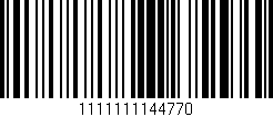 Código de barras (EAN, GTIN, SKU, ISBN): '1111111144770'
