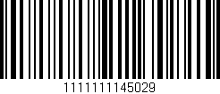 Código de barras (EAN, GTIN, SKU, ISBN): '1111111145029'