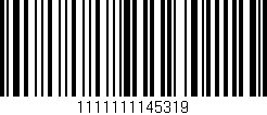 Código de barras (EAN, GTIN, SKU, ISBN): '1111111145319'