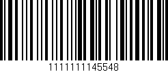 Código de barras (EAN, GTIN, SKU, ISBN): '1111111145548'
