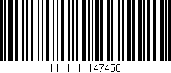 Código de barras (EAN, GTIN, SKU, ISBN): '1111111147450'