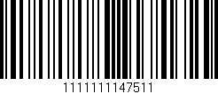 Código de barras (EAN, GTIN, SKU, ISBN): '1111111147511'