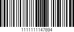 Código de barras (EAN, GTIN, SKU, ISBN): '1111111147894'