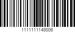 Código de barras (EAN, GTIN, SKU, ISBN): '1111111148006'