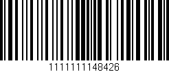 Código de barras (EAN, GTIN, SKU, ISBN): '1111111148426'