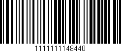 Código de barras (EAN, GTIN, SKU, ISBN): '1111111148440'