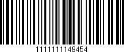 Código de barras (EAN, GTIN, SKU, ISBN): '1111111149454'