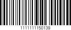 Código de barras (EAN, GTIN, SKU, ISBN): '1111111150139'