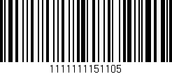 Código de barras (EAN, GTIN, SKU, ISBN): '1111111151105'