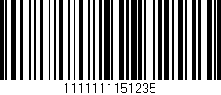 Código de barras (EAN, GTIN, SKU, ISBN): '1111111151235'