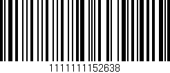 Código de barras (EAN, GTIN, SKU, ISBN): '1111111152638'