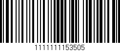 Código de barras (EAN, GTIN, SKU, ISBN): '1111111153505'