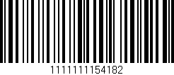 Código de barras (EAN, GTIN, SKU, ISBN): '1111111154182'