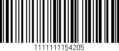 Código de barras (EAN, GTIN, SKU, ISBN): '1111111154205'