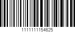 Código de barras (EAN, GTIN, SKU, ISBN): '1111111154625'