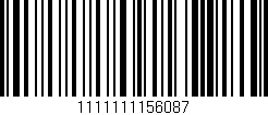 Código de barras (EAN, GTIN, SKU, ISBN): '1111111156087'